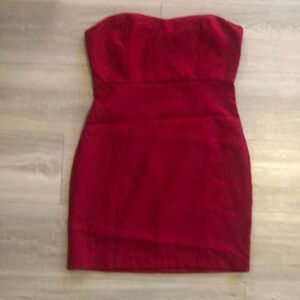 Forever 21 Red Strapless Sweetheart Bodycon dress Size M Medium